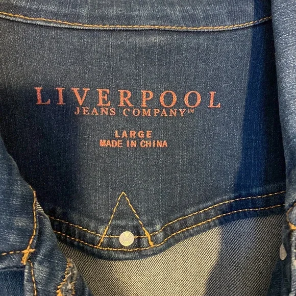 Liverpool Jeans Company Denim Jeans Jacket Women’s Size Large EUC - Picture 2 of 8